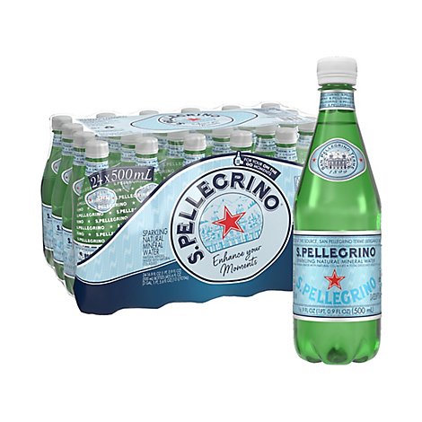 S. PELLEGRINO Sparkling Natural Mineral Water, Plastic Bottles - 24-16.9 Fl. Oz.