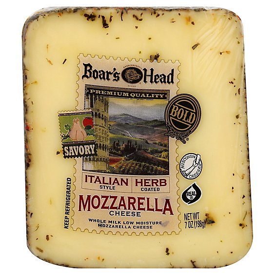 Boars Head Cheese Mozzarella Italian Herb - 7 Oz