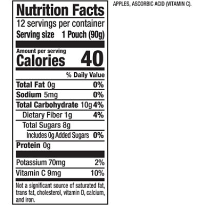 Mott's No Sugar Added Applesauce In Clear Pouches 12 Count - 3.2 Oz - Image 4