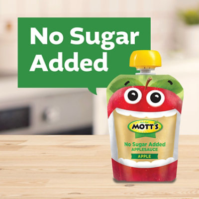 Mott's No Sugar Added Applesauce In Clear Pouches 12 Count - 3.2 Oz - Image 3