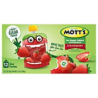 Motts Applesauce Strawberry No Sugar Added Clear Pouches - 12-3.2 Oz - Image 2