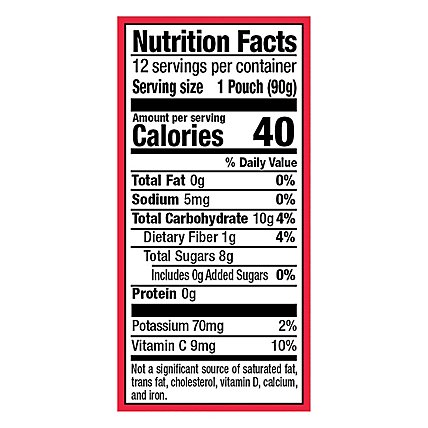 Motts Applesauce Strawberry No Sugar Added Clear Pouches - 12-3.2 Oz - Image 4