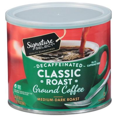 Signature SELECT Coffee Ground Medium Dark Roast Classic Roast Decaffeinated - 30.5 Oz - Image 3