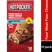 Hot Pockets Four Meat Four Cheese Sandwiches Box 12 Count - 51 Oz - Image 1