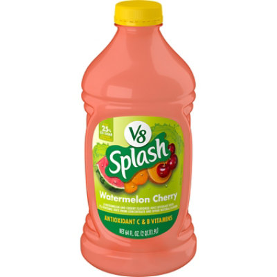 V8 Splash Watermelon Cherry Flavored Juice Beverage - 64 Fl Oz - Image 1