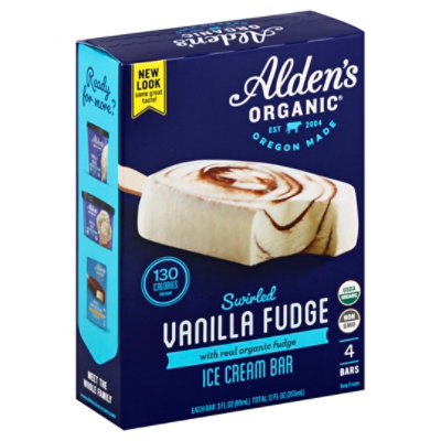 Alden's Organic Vanilla Fudge Ice Cream Bars - 4 Count - Image 1