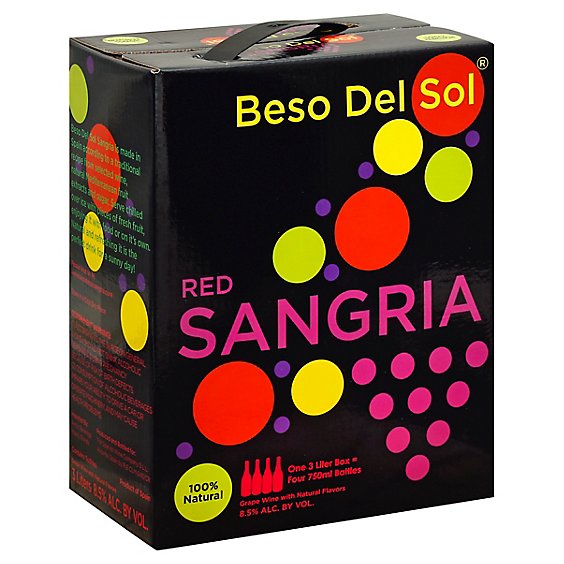 Beso Del Sol Red Sangria Red Wine - 3 Liters