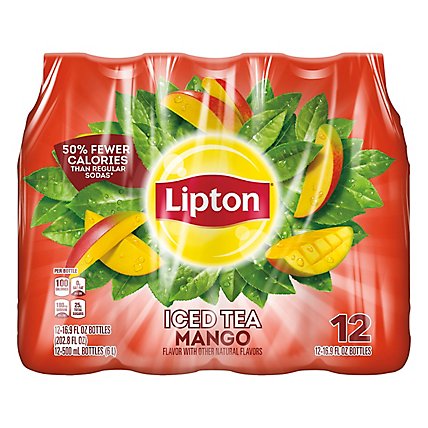 Lipton Iced Tea Mango - 12-16.9 Fl. Oz. - Image 1