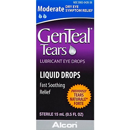 GenTeal Tears Eye Drops Lubricant Moderate - 0.5 Fl. Oz. - Image 2
