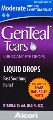 GenTeal Tears Eye Drops Lubricant Moderate - 0.5 Fl. Oz. - Image 2