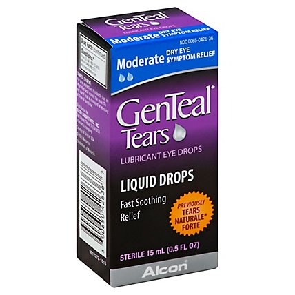 GenTeal Tears Eye Drops Lubricant Moderate - 0.5 Fl. Oz. - Image 1