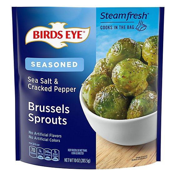 Birds Eye Sea Salt And Cracked Pepper Seasoned Brussels Sprouts Frozen Vegetables - 10 Oz