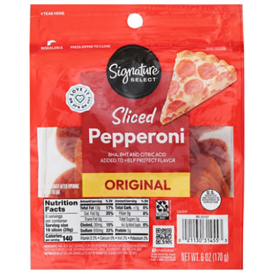 Signature SELECT Sliced Original Pepperoni - 6 Oz