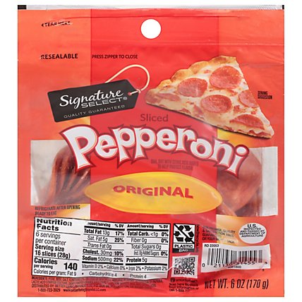 Signature SELECT Sliced Original Pepperoni - 6 Oz - Image 1