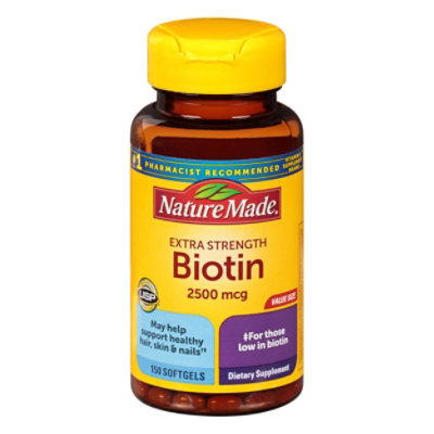 Nature Made Biotin High Potency 2500 Mcg Softgels - 150 Count - Image 3