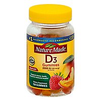 Nature Made Dietary Supplement Adult Gummies Vitamin D3 Assorted - 150 Count - Image 3