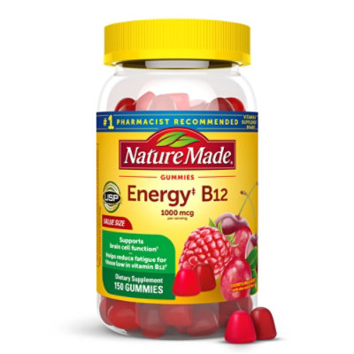 Nature Made Adult Gummies Energy B12 1000 Mcg Per Serving Cherry & Mixed Berries - 150 Count - Image 1