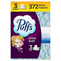 Puffs Ultra Soft Non Lotion Facial Tissue Family Boxes - 3-124 Count - Image 2