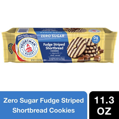 Voortman Bakery Sugar Free Fudge Striped Shortbread Cookies - 11.3 Oz - Image 1