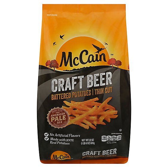 McCain Potatoes Battered Thin Cut Craft Beer - 22 Oz