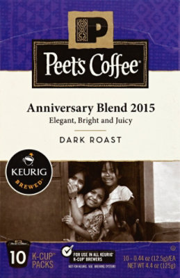 Peets Coffee Coffee K-Cup Packs Dark Roast Anniversary Blend - 10-0.44 Oz - Image 2
