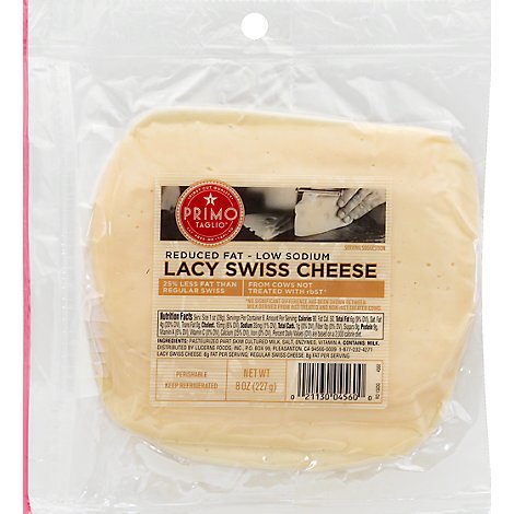 Primo Taglio Cheese Swiss Pre Sliced - 0.50 LB