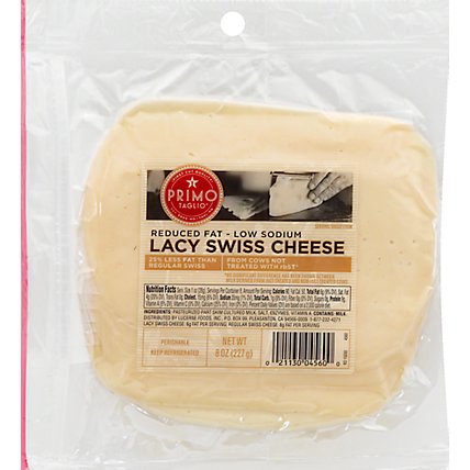 Primo Taglio Cheese Swiss Pre Sliced - 0.50 Lb - Image 1