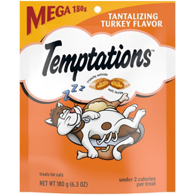 Temptations Classic Tantalizing Turkey Flavor Crunchy and Soft Adult Cat Treats - 6.3 Oz - Image 1