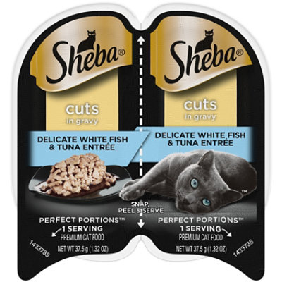 Sheba Perfect Portions White Fish & Tuna Entree Adult Wet Cat Food Cuts In Gravy - 2.6 Oz - Image 1