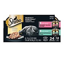 Sheba Perfect Portions Cat Food Premium Cuts In Gravy Salmon/Tuna Entree Multipack - 24-1.32 Oz