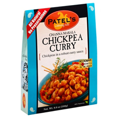 Patels Indian Cuisine Ready-To-Eat Chickpea Curry Channa Masala - 9.9 Oz - Image 1