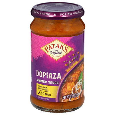 Pataks Sauce Simmer Curry Dopiaza Mild Jar - 15 Oz - Image 3