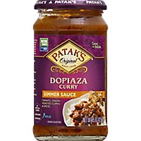 Pataks Sauce Simmer Curry Dopiaza Mild Jar - 15 Oz - Image 2