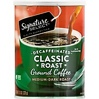 Signature SELECT Coffee Ground Medium Dark Roast Classic Roast Decaffeinated - 11.3 Oz - Image 2