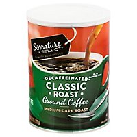 Signature SELECT Coffee Ground Medium Dark Roast Classic Roast Decaffeinated - 11.3 Oz - Image 1