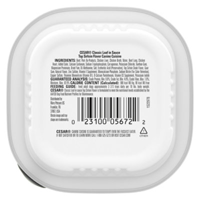 Cesar Classic Loaf In Sauce Top Sirloin Flavor Soft Wet Dog Food - 3.5 Oz - Image 3