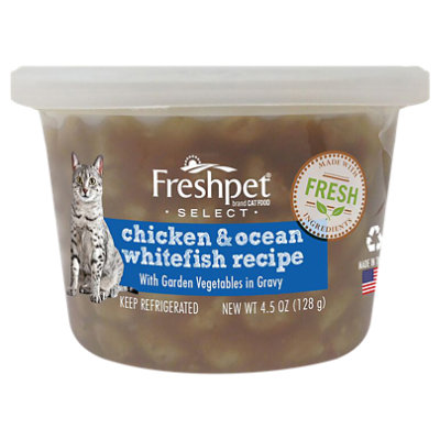 Freshpet Select Cat Food Chicken & Ocean Whitefish Recipe Tub - 4.5 Oz
