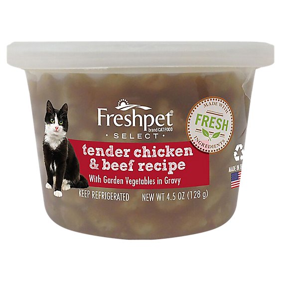 Freshpet Select Cat Food Tender Chicken & Beef Recipe Tub - 4.5 Oz