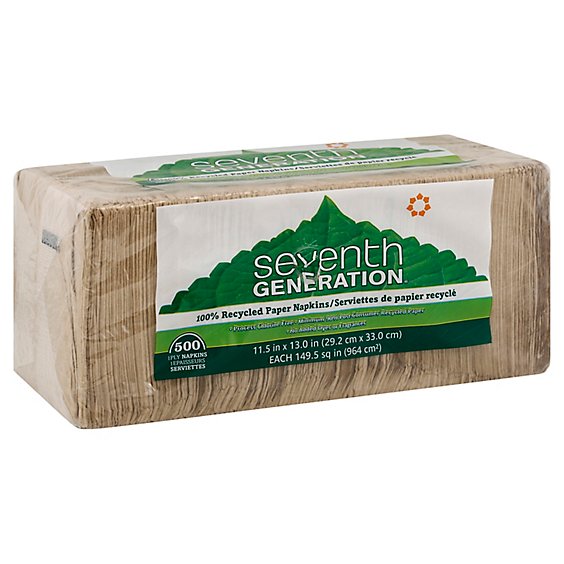 Seventh Generation Paper Napkins 1-Ply Brown Wrapper - 500 Count