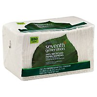 Seventh Generation Paper Napkins 1-Ply 100% Recycled Paper White - 250 Count - Image 1