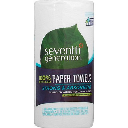 Seventh Generation Paper Towels 2-Ply White Wrapper - 1 Roll - Image 2