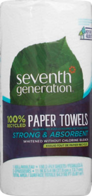 Seventh Generation Paper Towels 2-Ply White Wrapper - 1 Roll - Image 2