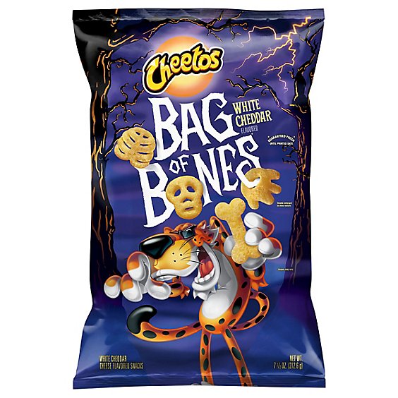 CHEETOS Snacks Cheese Flavored Bag of Bones White Cheddar - 7.5 Oz