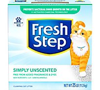 Fresh Step Cat Litter Scoopable Multi-Cat Unscented Box - 25 Lb