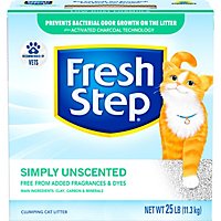 Fresh Step Simply Unscented Clumping Cat Litter - 25 Lbs - Image 1