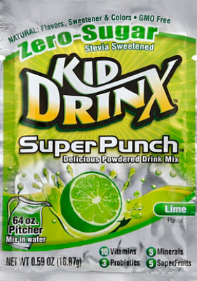 Kid Drinx SuperPunch Powdered Drink Mix Lime Flavor - 0.59 Oz - Image 2