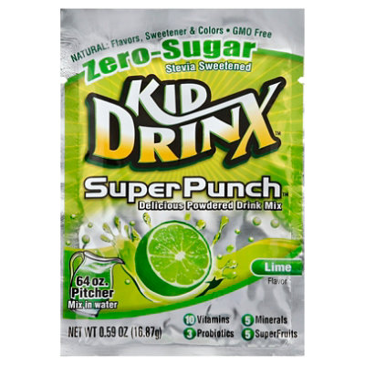 Kid Drinx SuperPunch Powdered Drink Mix Lime Flavor - 0.59 Oz - Image 1