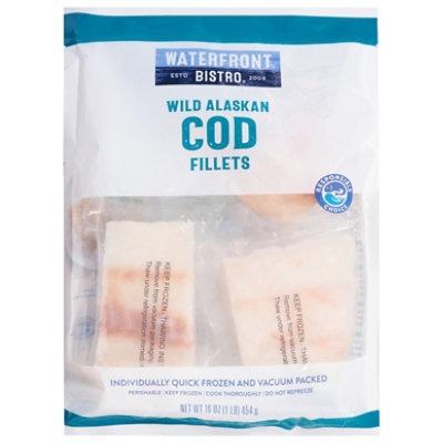 waterfront BISTRO Boneless Skinless Wild Alaskan Cod Fillets - 16 Oz - Image 3