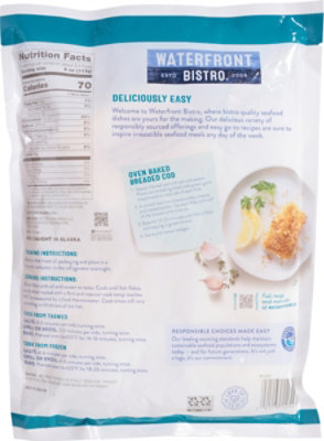 waterfront BISTRO Boneless Skinless Wild Alaskan Cod Fillets - 16 Oz - Image 5