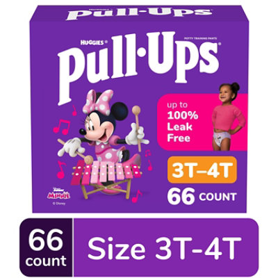 Pull-Ups Potty Training Underwear for Girls Size 3T to 4T - 66 Count - Image 1